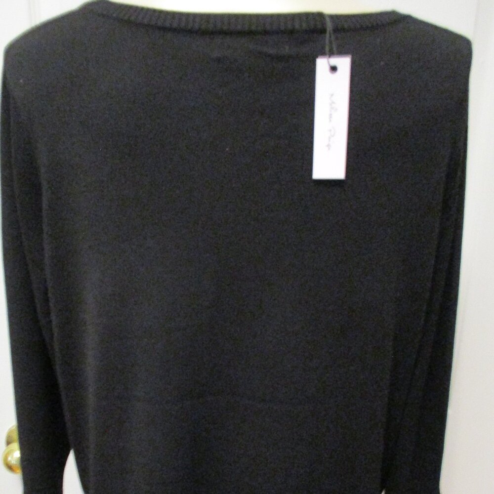 NEW Melissa Paige Classic Pullover Sweater Cuff Button Accents Size 1X NWT - Picture 3 of 5